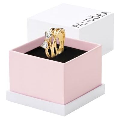 PANDORA Anillo para mujer con lazo brillante dorado 163511C01 PANDORA Anillo para mujer con lazo brillante dorado 163511C01