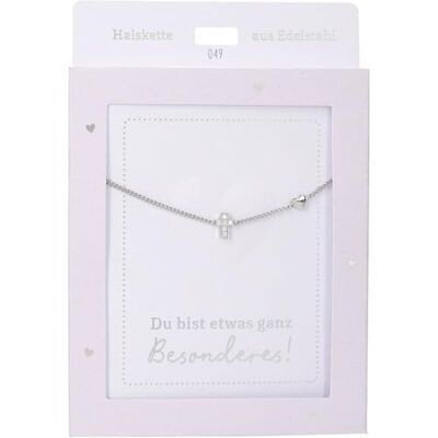 Depesche Collar para mujer con colgante de corazón, color plateado o dorado, 42-47 cm, ajustable, en diferentes variantes con símbolos, letras o signos del zodiaco (49) Depesche Collar para mujer con colgante de corazón, color plateado o dorado, 42-47 cm, ajustable, en diferentes variantes con símbolos, letras o signos del zodiaco (49)