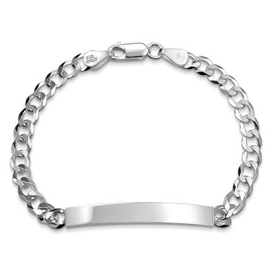 Bling Jewelry Unisex Personalizar Personalizar Grabar Miami Cubana Curb Link Slender Sleek Nombre Pulsera Para Hombres Mujeres Adolescentes Engravable Mediana 180 Calibre .925 Plata De Ley Tamaño 7 8 8.5 9 Pulgadas Bling Jewelry Unisex Personalizar Personalizar Grabar Miami Cubana Curb Link Slender Sleek Nombre Pulsera Para Hombres Mujeres Adolescentes Engravable Mediana 180 Calibre .925 Plata De Ley Tamaño 7 8 8.5 9 Pulgadas