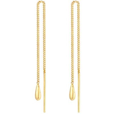 Elli Pendientes Mujeres Pendientes Colgando Gota Colgante Pull Through Básico en Plata de Ley 925 Elli Pendientes Mujeres Pendientes Colgando Gota Colgante Pull Through Básico en Plata de Ley 925