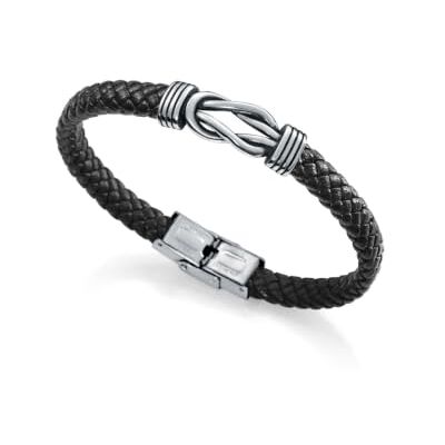 Viceroy Air Pulsera Hombre Piel Trenzada Nudo 21 cm 1304P0 Acero inoxidable y piel genuina · cierre de deslizante · largo 21,5 cm Viceroy Air Pulsera Hombre Piel Trenzada Nudo 21 cm 1304P0 Acero inoxidable y piel genuina · cierre de deslizante · largo 21,5 cm
