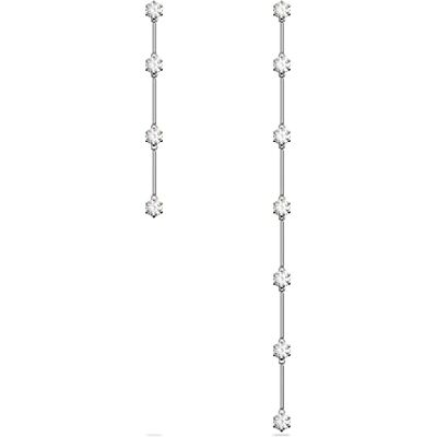Swarovski Pendientes Constella, Diseño asimétrico, Blancos, Baño de rodio Swarovski Pendientes Constella, Diseño asimétrico, Blancos, Baño de rodio