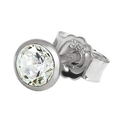 NKlaus Single Stud Earrings White Gold 333 8 Carat Gold Earring Zirkonai White Ladies Gents Stud Earrings NKlaus Single Stud Earrings White Gold 333 8 Carat Gold Earring Zirkonai White Ladies Gents Stud Earrings