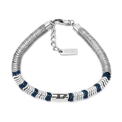 Diesel Pulsera de hombre de cuentas semipreciosas con cierre de langosta, Negro carbón Diesel Pulsera de hombre de cuentas semipreciosas con cierre de langosta, Negro carbón