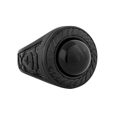 Akitsune Mortis Anillo Ornament Design-Anillo Mujer Hombre Acero Inoxidable Grande Cruzados Victorias Negro Mate US 10 Akitsune Mortis Anillo Ornament Design-Anillo Mujer Hombre Acero Inoxidable Grande Cruzados Victorias Negro Mate US 10