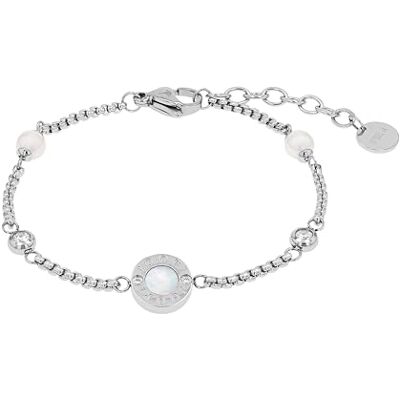 Joop! Pulsera de mujer de acero inoxidable con circonitas sintéticas, 19+3 cm, bicolor, se entrega en caja de regalo de joyería, 2039842 Joop! Pulsera de mujer de acero inoxidable con circonitas sintéticas, 19+3 cm, bicolor, se entrega en caja de regalo de joyería, 2039842