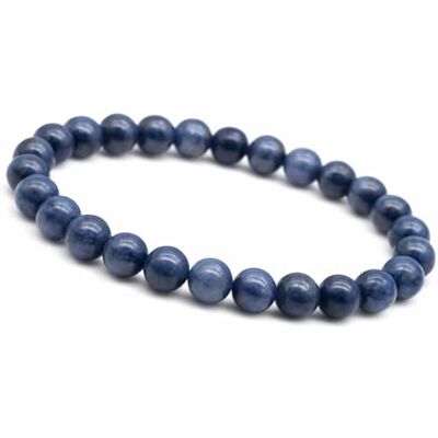 Unique Pulsera elástica de perlas para mujer, 6 mm, piedra natural, piedra curativa y pulsera energética, fabricada en Alemania (iolita zafiro acuático) Unique Pulsera elástica de perlas para mujer, 6 mm, piedra natural, piedra curativa y pulsera energética, fabricada en Alemania (iolita zafiro acuático)