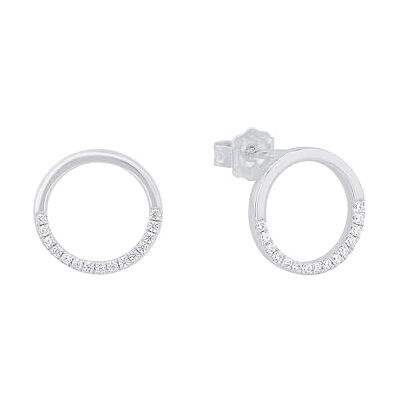 s.Oliver Pendientes de plata de ley 925 para mujer, con circonitas sintéticas, 1,2 cm, vienen en caja de regalo s.Oliver Pendientes de plata de ley 925 para mujer, con circonitas sintéticas, 1,2 cm, vienen en caja de regalo