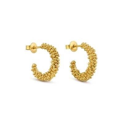 ART PENDIENTES DORADOS STARDUST Diseñado por Carme Fàbregas Colección Stardust Pendientes medianos de metal con baño de oro de 24 K ART PENDIENTES DORADOS STARDUST Diseñado por Carme Fàbregas Colección Stardust Pendientes medianos de metal con baño de oro de 24 K