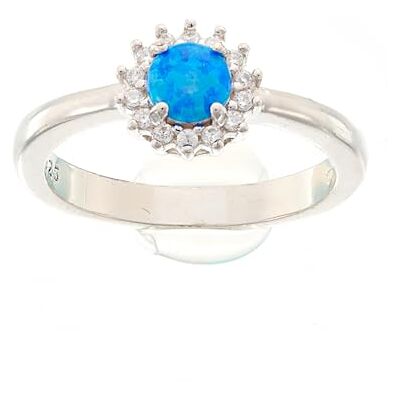 Brilio Silver Anillo Beautiful Silver Ring with Opal and zircons RI056WB Circuit: 56 mm Marca Brilio Silver Anillo Beautiful Silver Ring with Opal and zircons RI056WB Circuit: 56 mm Marca