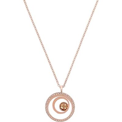 s.Oliver Collar con colgante para mujer, acero inoxidable, cristal de 42+3 cm, oro rosa, idea de regalo, s.Oliver Collar con colgante para mujer, acero inoxidable, cristal de 42+3 cm, oro rosa, idea de regalo,