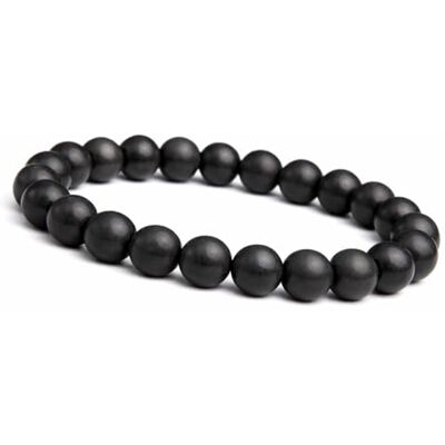Unique Pulsera Shungite piedra natural 8mm elástica hecha a mano en alemania regalo para hombre Unique Pulsera Shungite piedra natural 8mm elástica hecha a mano en alemania regalo para hombre