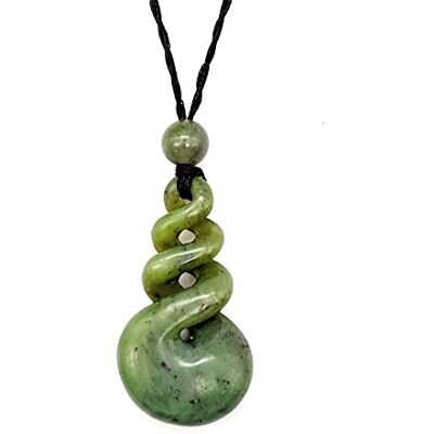 81stgeneration Collar con Colgante Pikorua de Jade Nefrita Collar de Cordón Maorí para Hombres Joyería de Piedra Verde Natural para Mujer Joyería Tribal Llamativa 81stgeneration Collar con Colgante Pikorua de Jade Nefrita Collar de Cordón Maorí para Hombres Joyería de Piedra Verde Natural para Mujer Joyería Tribal Llamativa