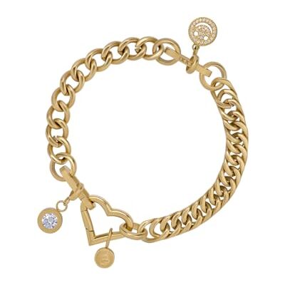 iXXXi Connect Pulsera compuesta Anita Gold 19.5cm, 19.5cm, Acero inoxidable, No es una piedra preciosa iXXXi Connect Pulsera compuesta Anita Gold 19.5cm, 19.5cm, Acero inoxidable, No es una piedra preciosa