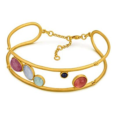 ART PULSERA DORADA ALEGRIA Diseñado por Carme Fàbregas Colección Alegria Con cierre con cadena y mosquetón ART PULSERA DORADA ALEGRIA Diseñado por Carme Fàbregas Colección Alegria Con cierre con cadena y mosquetón