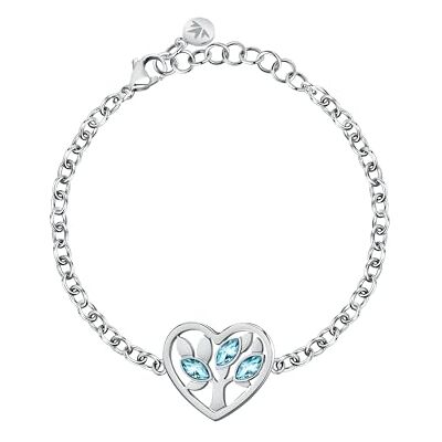 Morellato Vida pulsera mujer Capsule Collection de acero, aguamarina – , 19 cm, Acero aleado Morellato Vida pulsera mujer Capsule Collection de acero, aguamarina – , 19 cm, Acero aleado
