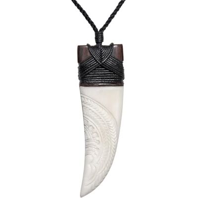 81stgeneration Colgante de Diente de Tiburón Niho Largo de Hueso y Madera Tallados con Grabado Tribal Collar de Cordón Surfero para Hombre Joyas Maorí para Mujer Talismán de Madera 81stgeneration Colgante de Diente de Tiburón Niho Largo de Hueso y Madera Tallados con Grabado Tribal Collar de Cordón Surfero para Hombre Joyas Maorí para Mujer Talismán de Madera