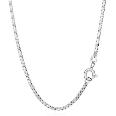 NKlaus cadena veneciana de plata genuina 925 collar de plata 38cm-70cm NKlaus cadena veneciana de plata genuina 925 collar de plata 38cm-70cm