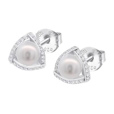 Lotus Pendientes Mujer Plata 925 ml Pendientes de Perlas Ligeros, Cómodos y Resistentes Cierre Seguro de Presión Lotus Pendientes Mujer Plata 925 ml Pendientes de Perlas Ligeros, Cómodos y Resistentes Cierre Seguro de Presión
