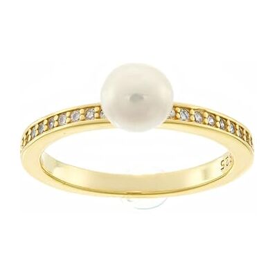 Brilio Silver Anillo Elegant Gold Plated Ring with Real Pearl RI055Y Circuit: 54 mm Marca Brilio Silver Anillo Elegant Gold Plated Ring with Real Pearl RI055Y Circuit: 54 mm Marca