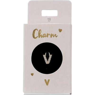 Depesche Charm Letra V, Colgante Dorado para Collares, Pulseras y Pendientes, Ideal como pequeño Regalo Depesche Charm Letra V, Colgante Dorado para Collares, Pulseras y Pendientes, Ideal como pequeño Regalo