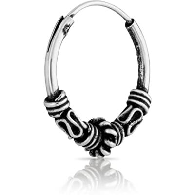 NKlaus Criollo solo pendiente 14mm Bali Ornate Snake Celtic 925 Sterling Silver NKlaus Criollo solo pendiente 14mm Bali Ornate Snake Celtic 925 Sterling Silver