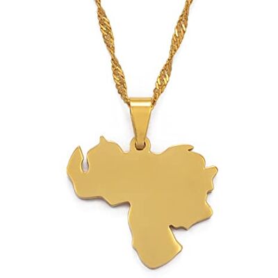 ART Collar De Cadena De Mapa De Venezuela,Atractivo Colgante De Mapa Venezolano,Amuleto De Joyería Geométrica Para Mujeres Y Hombres,Joyería De Adornos Patrióticos ART Collar De Cadena De Mapa De Venezuela,Atractivo Colgante De Mapa Venezolano,Amuleto De Joyería Geométrica Para Mujeres Y Hombres,Joyería De Adornos Patrióticos