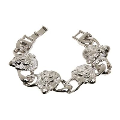 Urban Classics Lion Pulsera plateada, L/XL Urban Classics Lion Pulsera plateada, L/XL