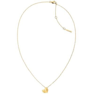 Calvin Collar para Mujer Colección FACETED HEART en Oro Amarillo con un Colgante en Forma de Corazón Calvin Collar para Mujer Colección FACETED HEART en Oro Amarillo con un Colgante en Forma de Corazón