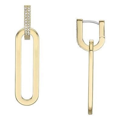 Fossil Pendientes de mujer en acero inoxidable dorado con cierre de aro Fossil Pendientes de mujer en acero inoxidable dorado con cierre de aro