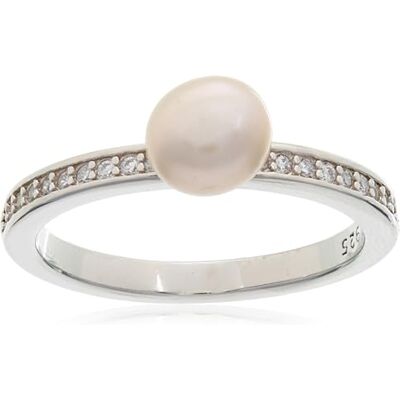 Brilio Silver Anillo Elegant Silver Ring with Real Pearl RI055W Circuit: 56 mm Marca Brilio Silver Anillo Elegant Silver Ring with Real Pearl RI055W Circuit: 56 mm Marca