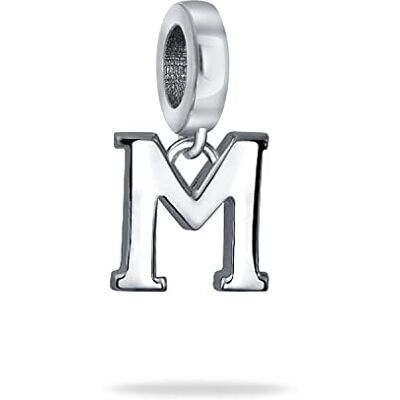Bling Jewelry Regalo Personalizado Colgante Bloque Letra A-Z Alfabeto Inicial Charm Bead Para Mujeres Para Adolescentes Sólido .925 Plata De Ley Se Adapta Pulsera Europea Bling Jewelry Regalo Personalizado Colgante Bloque Letra A-Z Alfabeto Inicial Charm Bead Para Mujeres Para Adolescentes Sólido .925 Plata De Ley Se Adapta Pulsera Europea