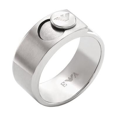 Giorgio Armani Anillo tipo alianza para hombre de acero inoxidable, EGS3090040 Giorgio Armani Anillo tipo alianza para hombre de acero inoxidable, EGS3090040