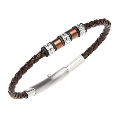 BREIL Joyas colección WANDERLUST, PULSERAS DE HOMBRE EN CUERO Y ACERO, color MARRON TALLA UNICA SIN PIEDRAS BREIL Joyas colección WANDERLUST, PULSERAS DE HOMBRE EN CUERO Y ACERO, color MARRON TALLA UNICA SIN PIEDRAS