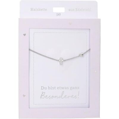 Depesche Collar para mujer con colgante de corazón, color plateado o dorado, 42-47 cm, ajustable, en diferentes variantes con símbolos, letras o signos del zodiaco (49) Depesche Collar para mujer con colgante de corazón, color plateado o dorado, 42-47 cm, ajustable, en diferentes variantes con símbolos, letras o signos del zodiaco (49)