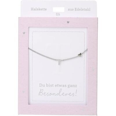 Depesche Collar para mujer con colgante de corazón, color plateado o dorado, 42-47 cm, ajustable, en diferentes variantes con símbolos, letras o signos del zodiaco, Filigran, Acero inoxidable, No es Depesche Collar para mujer con colgante de corazón, color plateado o dorado, 42-47 cm, ajustable, en diferentes variantes con símbolos, letras o signos del zodiaco, Filigran, Acero inoxidable, No es
