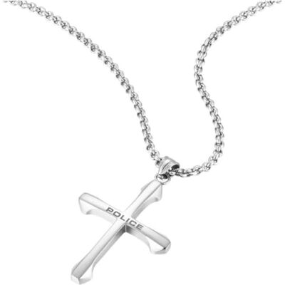 Police Collar Fio Saint II SS&Cross :: 50+5cm Marca Police Collar Fio Saint II SS&Cross :: 50+5cm Marca
