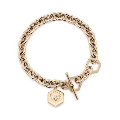 Olivia Burton Pulsera de Cadena para Mujer Colección MINIMA BEE de Oro Amarillo con un Charm Olivia Burton Pulsera de Cadena para Mujer Colección MINIMA BEE de Oro Amarillo con un Charm