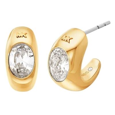Michael Kors Pendientes para mujer de latón dorado con cierre de poste seguro Michael Kors Pendientes para mujer de latón dorado con cierre de poste seguro