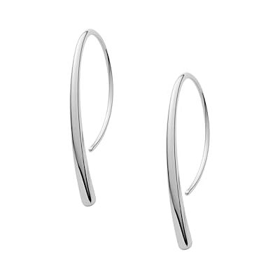 Skagen Pendientes para mujer en Acero Inoxidable o Semipreciosos con Cierre de Alambre Abierto, Plata Metalizado Skagen Pendientes para mujer en Acero Inoxidable o Semipreciosos con Cierre de Alambre Abierto, Plata Metalizado