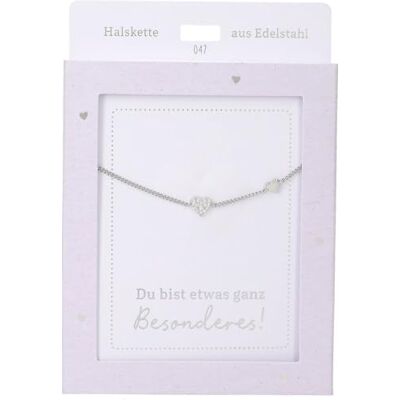 Depesche Collar para mujer con colgante de corazón, color plateado o dorado, 42-47 cm, ajustable, en diferentes variantes con símbolos, letras o signos del zodiaco, Filigran, Acero inoxidable, No es Depesche Collar para mujer con colgante de corazón, color plateado o dorado, 42-47 cm, ajustable, en diferentes variantes con símbolos, letras o signos del zodiaco, Filigran, Acero inoxidable, No es