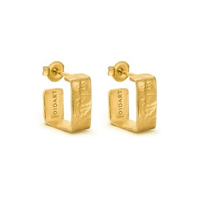 PENDIENTES DORADOS LIGNIS PEQUEÑOS Diseñados por Joidart Lab Colección Lignis Latón con baño de oro de 24K Acabado brillante PENDIENTES DORADOS LIGNIS PEQUEÑOS Diseñados por Joidart Lab Colección Lignis Latón con baño de oro de 24K Acabado brillante