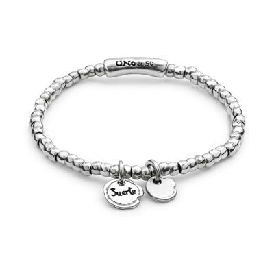 UNO de 50 Pulsera Colección Lacres para Mujer, Plata 925, Color Plata, Talla L, Fabricado en España UNO de 50 Pulsera Colección Lacres para Mujer, Plata 925, Color Plata, Talla L, Fabricado en España