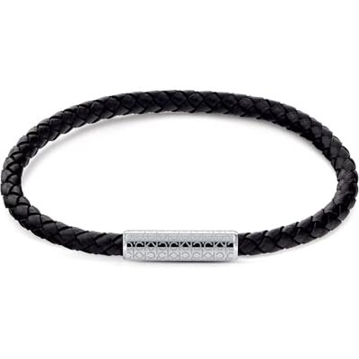 Calvin Pulsera de Cuero Trenzado para Hombre Colección WRAPPED & BRAIDED Color Negro Calvin Pulsera de Cuero Trenzado para Hombre Colección WRAPPED & BRAIDED Color Negro