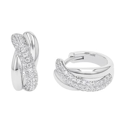 Joop! Pendientes de plata de ley 925 para mujer, pendientes, plata 925 rodiada, parcialmente con piedra preciosa, viene en una caja de regalo de joyería. Joop! Pendientes de plata de ley 925 para mujer, pendientes, plata 925 rodiada, parcialmente con piedra preciosa, viene en una caja de regalo de joyería.