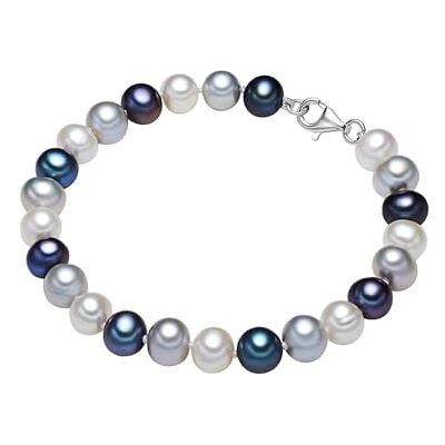 Valero Pearls Pulsera de Perlas para Mujer Plata de ley 925 Valero Pearls Pulsera de Perlas para Mujer Plata de ley 925