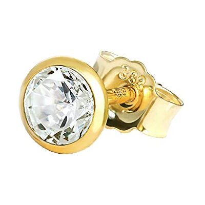 NKlaus aretes individuales oro amarillo 333 8 quilates oro pendiente zirconai blanco 1774 NKlaus aretes individuales oro amarillo 333 8 quilates oro pendiente zirconai blanco 1774