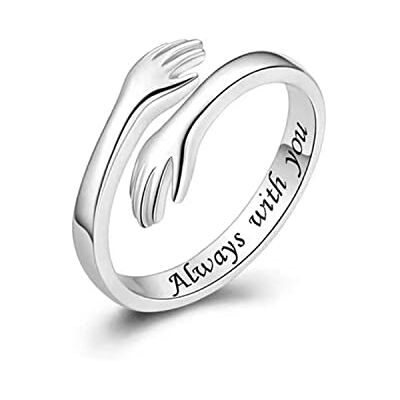 Genérico Gilieyer Anillo Abrazo, Anillo Ajustable Adecuado para Mujeres Abrazando Manos Parejas Anillos de Dedos Abrazando Joyas de Anillo Plateado Adecuado para Mujeres Genérico Gilieyer Anillo Abrazo, Anillo Ajustable Adecuado para Mujeres Abrazando Manos Parejas Anillos de Dedos Abrazando Joyas de Anillo Plateado Adecuado para Mujeres