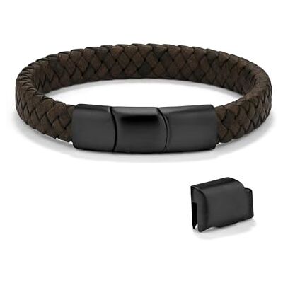 Radiant Colección Trama Pulsera de Polipiel para Hombre, Brazalete con Elegancia Casual y Urbana para Estar Siempre a la Moda. Radiant Colección Trama Pulsera de Polipiel para Hombre, Brazalete con Elegancia Casual y Urbana para Estar Siempre a la Moda.
