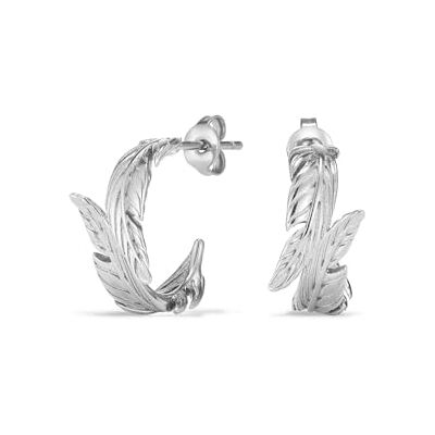 Olivia Burton Pendientes de Aro para Mujer Colección FEATHERS en Acero Inoxidable Con Forma De Pluma Olivia Burton Pendientes de Aro para Mujer Colección FEATHERS en Acero Inoxidable Con Forma De Pluma